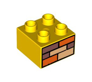 LEGO Duplo Brick 2 x 2 with brick wall (3437)
