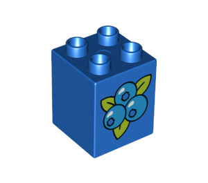 LEGO Duplo Brick 2 x 2 x 2 with Blue berries (19420 / 31110)