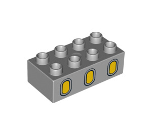 LEGO Duplo Brick 2 x 4 with 3 Oval Windows (3011 / 10241)