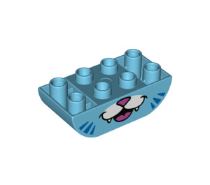 LEGO Duplo Brique 2 x 4 avec Incurvé Bas avec Cats mouth (36506 / 98224)