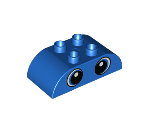 LEGO Duplo Brique 2 x 4 avec Incurvé Sides avec Bleu Yeux (67332 / 98223)
