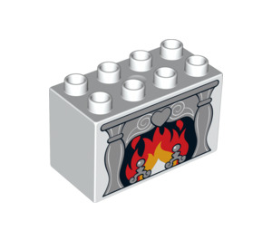 LEGO Duplo Brick 2 x 4 x 2 with Fire Place (31111)