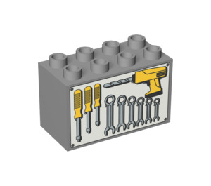 LEGO Duplo Brick 2 x 4 x 2 with Tools on board (31111 / 86134)