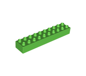 LEGO Duplo Leuchtend grün Duplo Backstein 2 x 10 (2291)