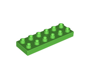 LEGO Duplo Fel groen Plaat 2 x 6 (98233)