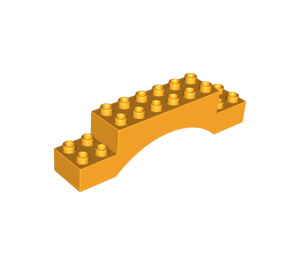 LEGO Duplo Helder Lichtoranje Boog Steen 2 x 10 x 2 (51704 / 51913)