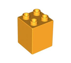 LEGO Duplo Orange clair brillant Brique 2 x 2 x 2 (31110)