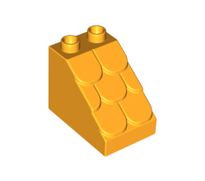 LEGO Duplo Orange clair brillant Pente 2 x 3 x 2 avec Roof Tiles (15580)