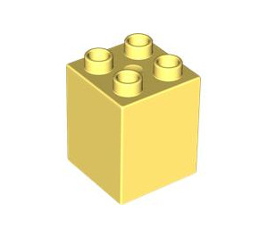 LEGO Duplo Jaune clair brillant Brique 2 x 2 x 2 (31110)