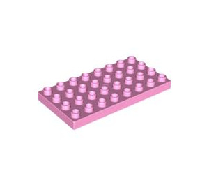 LEGO Duplo Fel roze Plaat 4 x 8 (4672 / 10199)