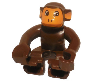 LEGO Duplo Brown Monkey looking left