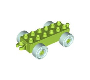 LEGO Duplo Car Chassis 2 x 6 with Wheels (2312 / 14639)