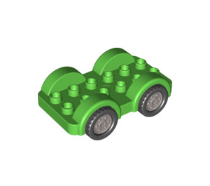 LEGO Duplo Auto mit Schwarz Räder und Silber Hubcaps (11970 / 35026)