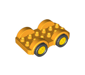 LEGO Duplo Auto avec Noir roues et Jaune Hubcaps (11970 / 35026)