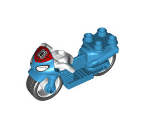 LEGO Duplo Dark Azure Motor Cycle mit Spider-Man Dekoration (78615)