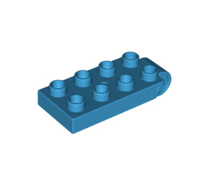 LEGO Duplo Azur foncé assiette 2 x 4 avec B Connecteur Haut (16686)