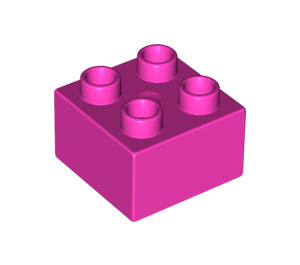 LEGO Duplo Dark Pink Brick 2 x 2 (3437 / 89461)