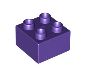 LEGO Duplo Violet foncé Brique 2 x 2 (3437 / 89461)