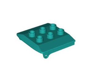LEGO Duplo Dark Turquoise Roof for Cabin (4543 / 34558)