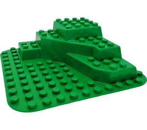 LEGO Duplo Grondplaat Raised 12 x 12 met Drie Level Hoek (6433)