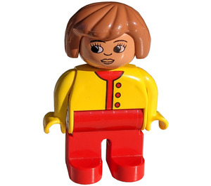 LEGO Duplo Female with Fabuland Brown Hair Duplo Figure