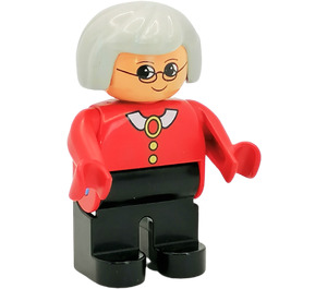 LEGO Duplo Female avec Grey Cheveux