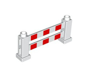 LEGO Duplo Fence 1 x 6 x 2 with Red Stripes (31021)