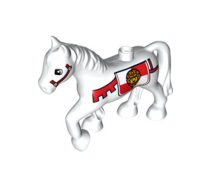 LEGO Duplo Horse with Red Flag (1376 / 15994)