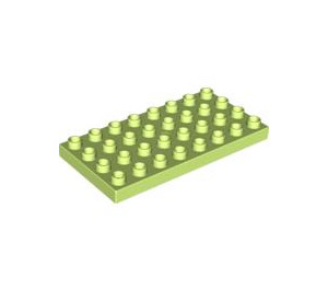 LEGO Duplo Licht Limoen Plaat 4 x 8 (4672 / 10199)