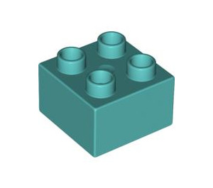 LEGO Duplo Turquoise clair Brique 2 x 2 (3437 / 89461)
