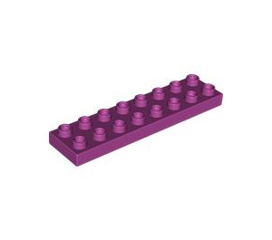 LEGO Duplo Magenta Duplo Plate 2 x 8 (44524)