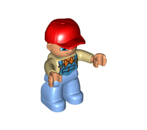 LEGO Duplo Male with Medium Blue Overalls and Orange Scarf Duplo Figure