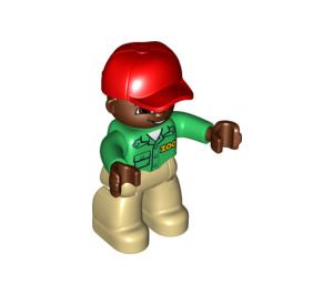 LEGO Duplo Male Zookeeper with Brown Head Duplo Figure