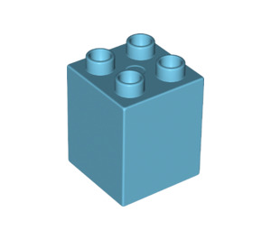 LEGO Duplo Medium azuurblauw Steen 2 x 2 x 2 (31110)
