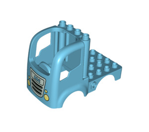 LEGO Duplo Mittleres Azure Truck cab 4 x 8 mit Gitter und ABC (65965)