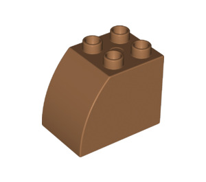 LEGO Duplo Chair moyenne foncée Brique 2 x 3 x 2 avec Incurvé Côté (11344)