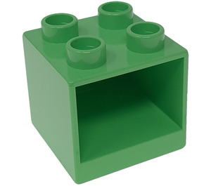 LEGO Duplo Mittelgrün Drawer 2 x 2 x 28.8 (4890)