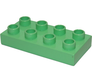 LEGO Duplo Mittelgrün Duplo Platte 2 x 4 (4538 / 40666)