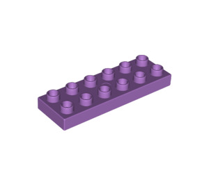 LEGO Duplo Medium lavendel Plaat 2 x 6 (98233)