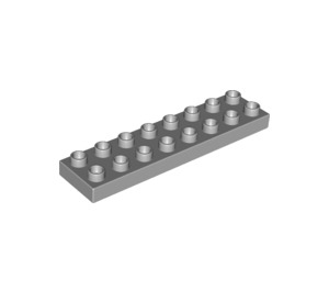 LEGO Duplo Medium Stone Gray Duplo Plate 2 x 8 (44524)