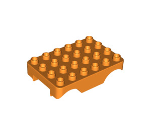 Duplo Orange Base Plate with wheel Arch 4 x 6 (24180)