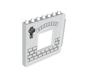 LEGO Duplo Panel 1 x 8 x 6 with Window - Left with Wall panel with security camera (51260 / 54825)