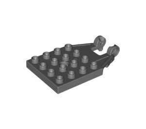 LEGO Duplo assiette 4 x 4 avec B-Connecteur sans marque rouge (25548 / 65492)