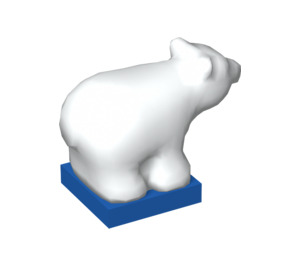 LEGO Duplo Polar Bear on Blue Base Squared Eyes (75016)