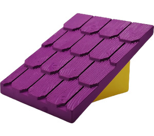 LEGO Duplo Purple Shingled Roof with Yellow Base