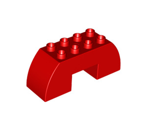 LEGO Duplo rouge Arche
 Brique 2 x 6 x 2 Incurvé (11197)