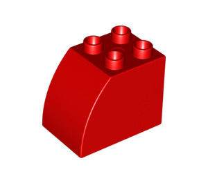 Duplo rouge Brique 2 x 3 x 2 avec Incurvé Côté (11344)