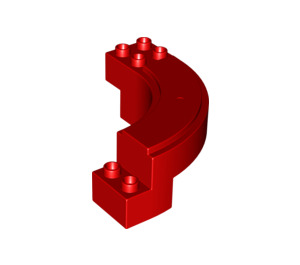 Duplo Red Curved Road Section 6 x 7 x 2 (31205)