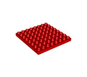 LEGO Duplo rouge assiette 8 x 8 (51262 / 74965)