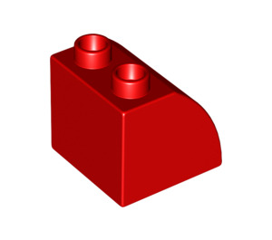 LEGO Duplo Red Slope 45° 2 x 2 x 1.5 with Curved Side (11170)